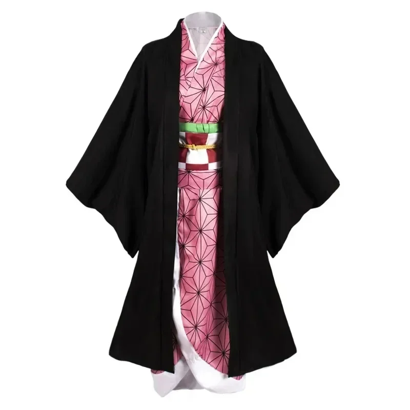Anime Cosplay Nezuko - ชุดคอสเพลย์คามาโดะ เนซึโกะ อนิเมะ ชุดกิโมโน วิกผมคอสเพลย์ สำหรับฮาโลวีน