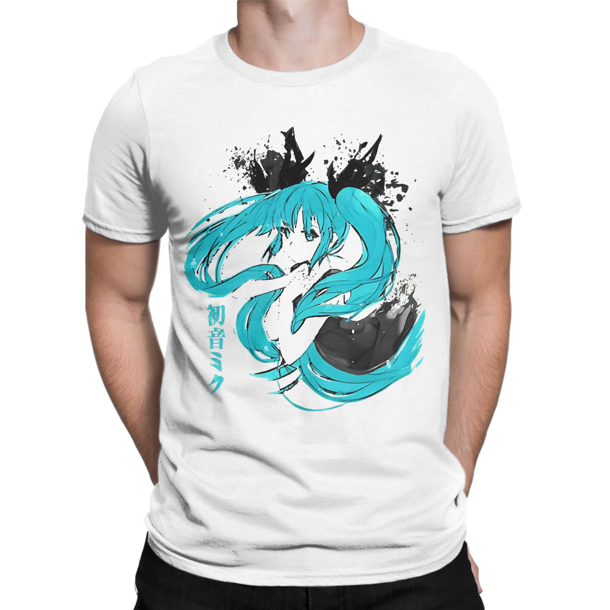 Anime Cosplay Ideas Female - ฮัตสึเนะ มิกุเสื้อยืดผู้ชายผู้หญิงผ้าฝ้ายวินเทจเสื้อยืดคอกลมอะนิเมะเสื้อยืดแขนสั้นเสื้อผ้าไอเดียของขวัญ