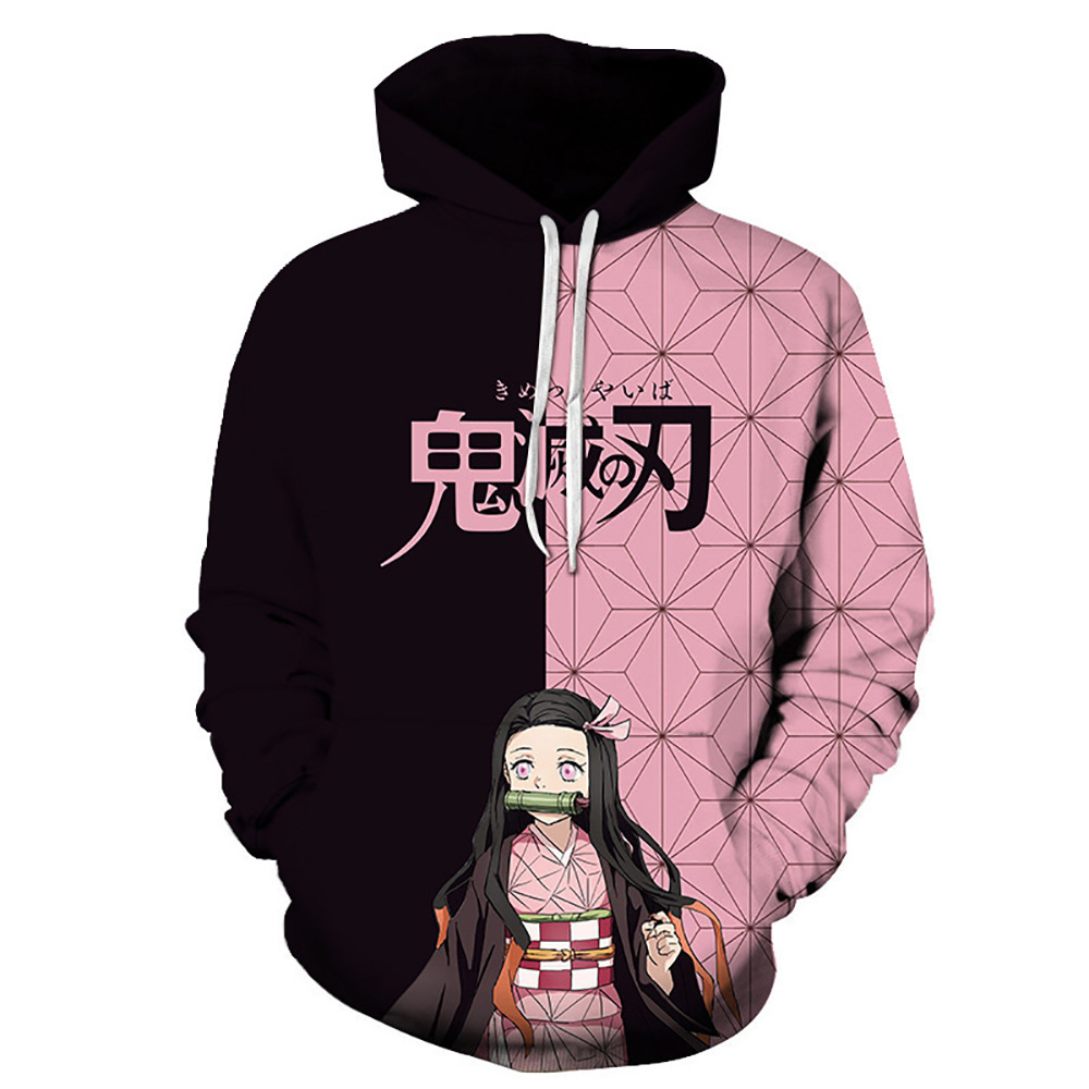 Anime Cosplay Nezuko - เสื้อฮู้ดพิมพ์ลาย 3 มิติ ดาบพิฆาตอสูร เนซึโกะ คามาโด