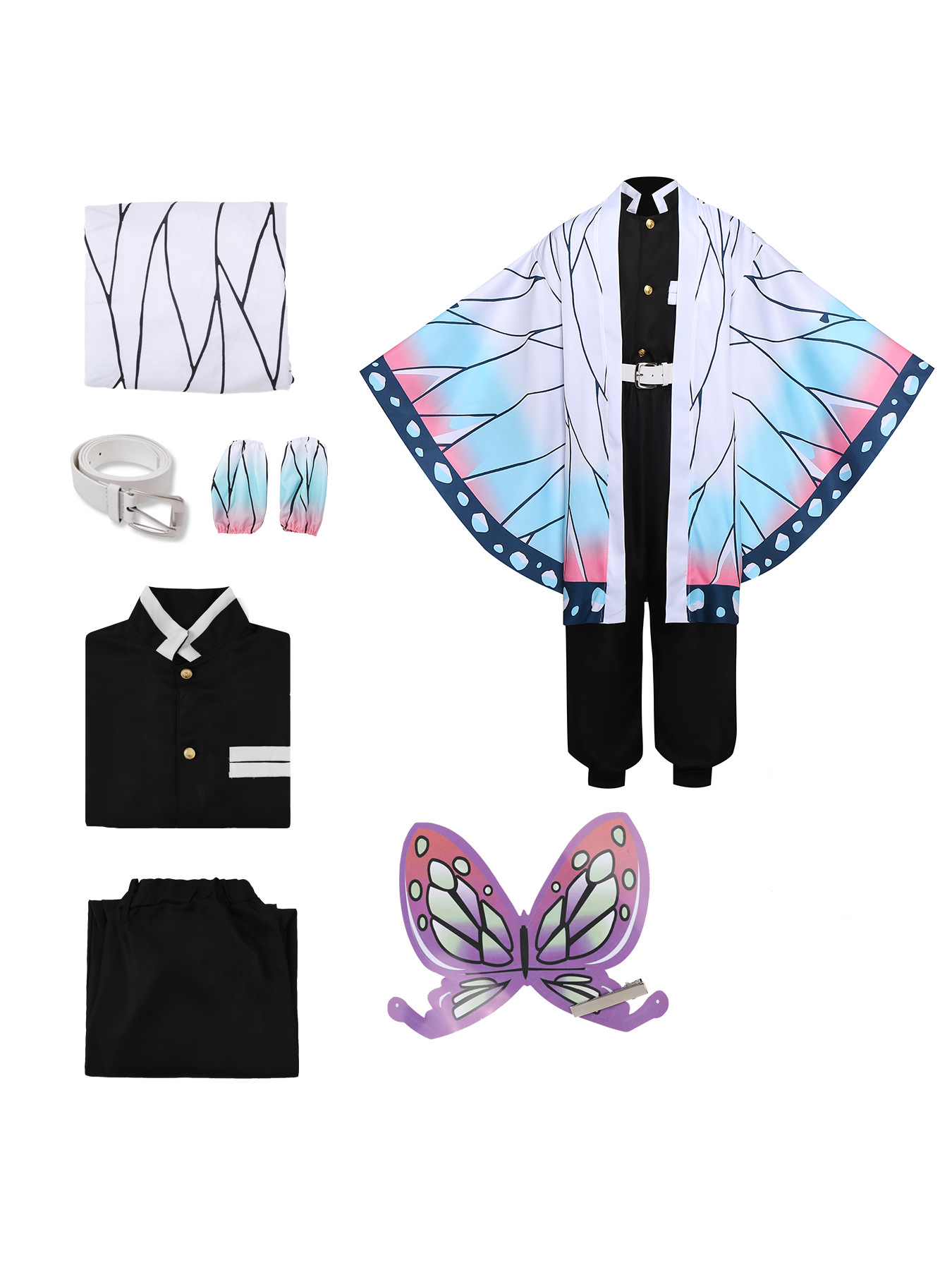 Anime Cosplay Nezuko - คามาโดะ เนซึโกะคอสเพลย์เครื่องแต่งกายคอสเพลย์ปีศาจสไตล์ดั้งเดิมปาร์ตี้คาร์นิวัลชุดผู้ใหญ่บทบาทสมมุติชุดการแสดงตามธีม