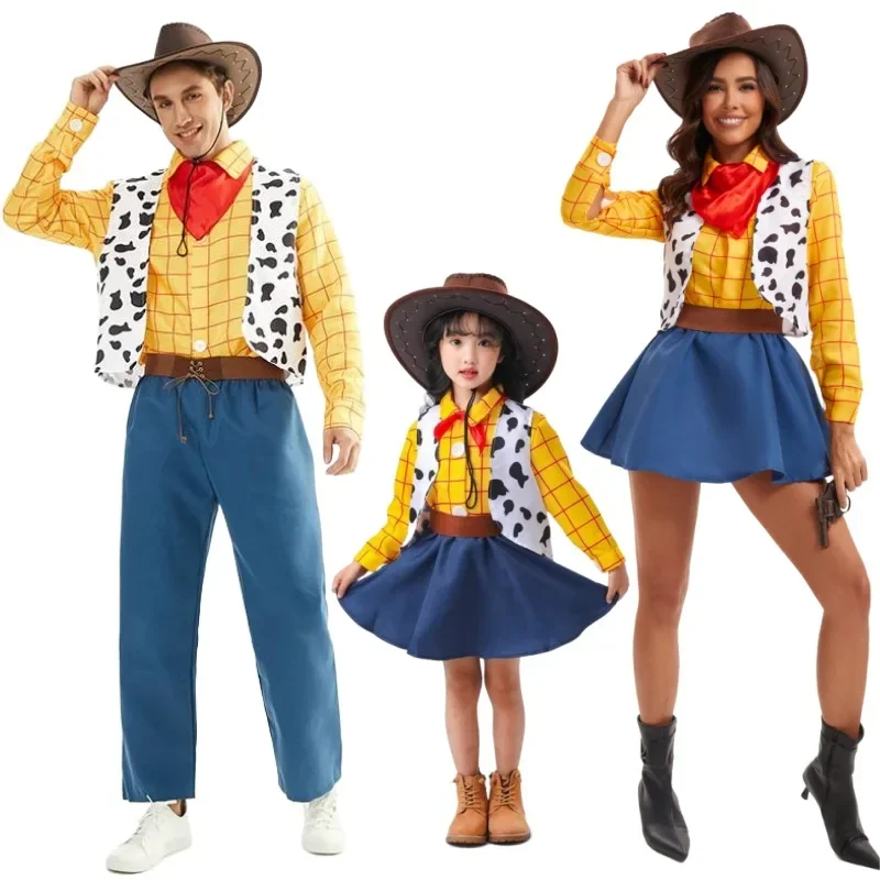 Anime Cosplay Ideas Female - ฮาโลวีนคู่ครอบครัวคอสเพลย์ไอเดียเครื่องแต่งกาย Woody Jessie ชุดภาพยนตร์เวที Carnival Party