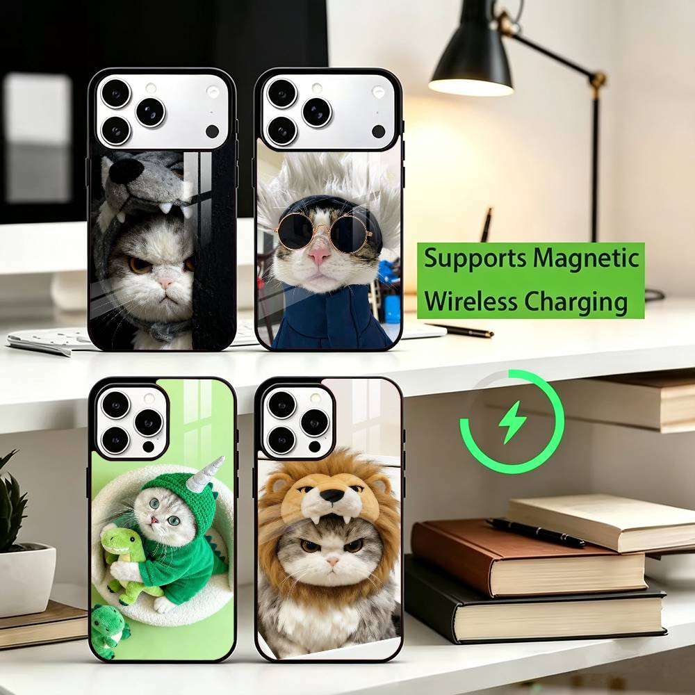 Anime Cosplay Quotes - เคสโทรศัพท์ลายแมวน่ารักสำหรับ iPhone 12,13,14,15,16,17,11Plus,Pro,Max รองรับการชาร์จไร้สาย