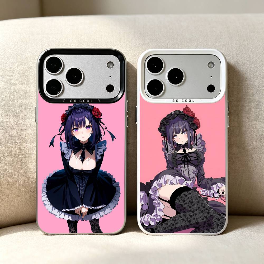 Anime Cosplay Quotes - เคสซิลิโคนกันกระแทกสีเงินลายคอสเพลย์ My Dress-Up M-Marin สำหรับ iPhone