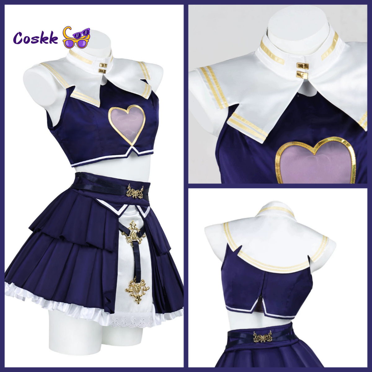 Anime Cosplay Marin - ชุดคอสเพลย์โฮลอลีฟ ฮูชู มารีน ชุดไอดอลครบเซ็ตสำหรับผู้หญิง งานคอมมิคคอน ฮาโลวีน