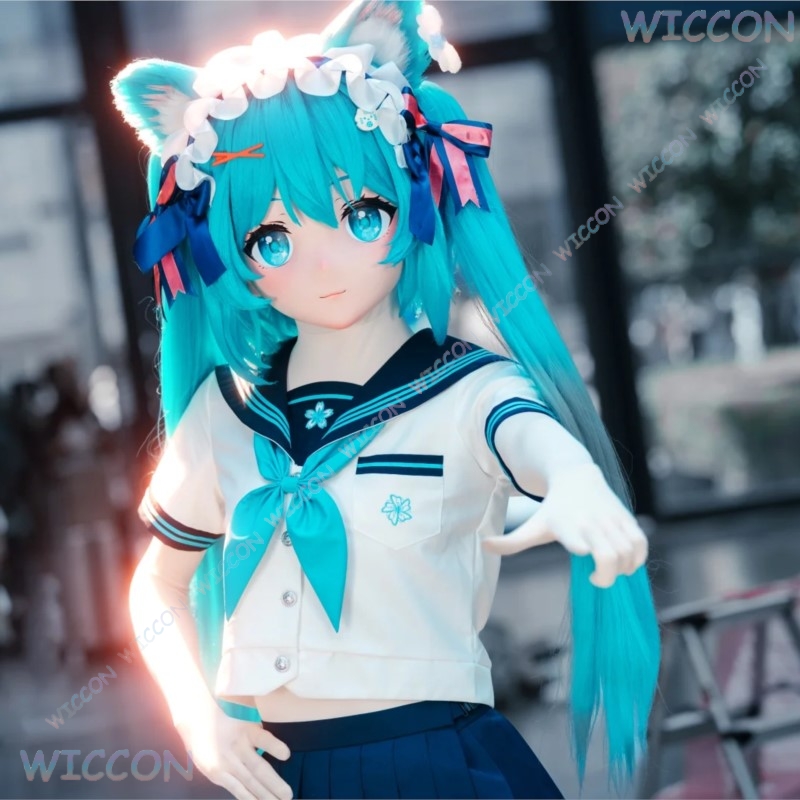 Anime Cosplay Diy - Kigurumi หน้ากากใบหน้าหญิงอะนิเมะเกมคอสเพลย์ฐาน Skull Fullset หมวกกันน็อกคอสเพลย์ DIY