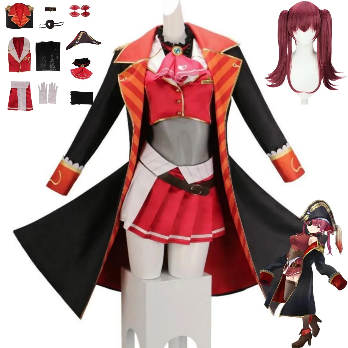 ชุดคอสเพลย์ VTuber Houshou Mar - Anime Cosplay Marin บทวิจารณ์และราคา