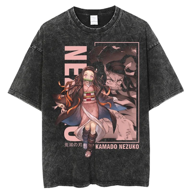 เสื้อยืดลายกราฟิกวินเทจ Demon  - Anime Cosplay Nezuko บทวิจารณ์และราคา