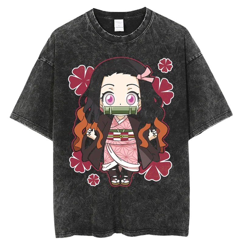 เสื้อยืดลายกราฟิกวินเทจ Demon  - Anime Cosplay Nezuko บทวิจารณ์และราคา