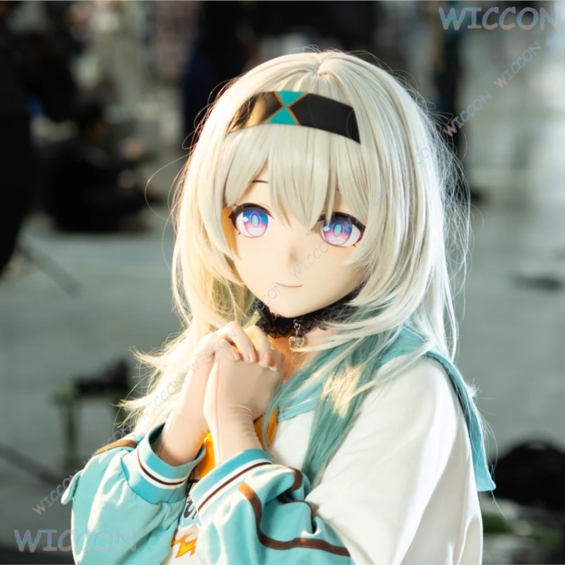 Kigurumi หน้ากากใบหน้าหญิงอะนิ - Anime Cosplay Diy บทวิจารณ์และราคา