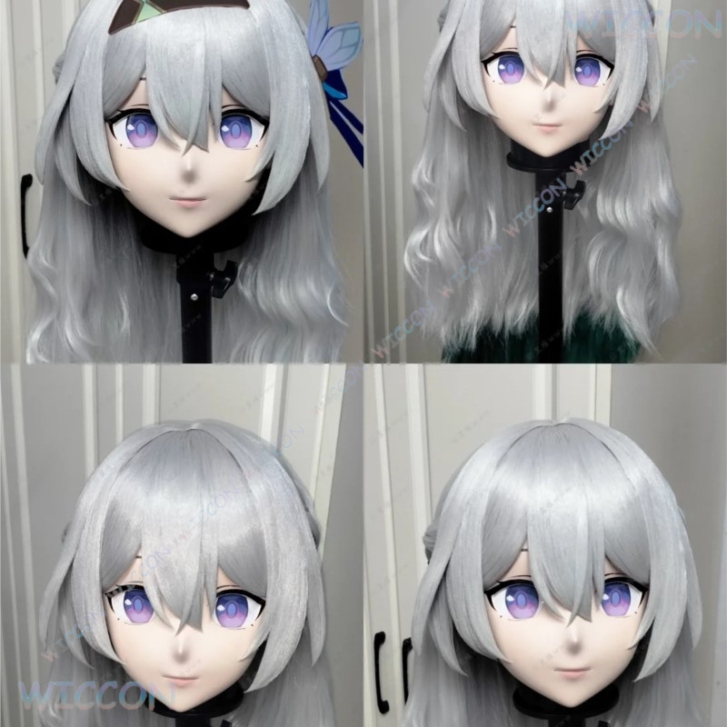 Kigurumi หน้ากากใบหน้าหญิงอะนิ - Anime Cosplay Diy บทวิจารณ์และราคา
